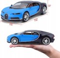 Bugatti Chiron blue 1:24 model do składania Maisto