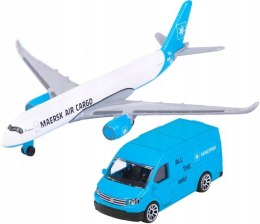 MAERSK VW Crafter + Airbus A350 Majorette Logistic METAL