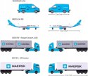 MAERSK VW Crafter + Airbus A350 Majorette Logistic METAL