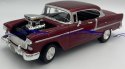Chevrolet Bel Air coupe 1955 custom 1:18 Motormax 79002 red