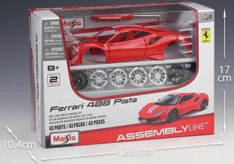 Ferrari 488 PISTA 1:24 do składania Maisto 39135 Ferrari 488 PISTA 1:24 do składania Maisto 39135