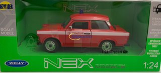 TRABANT 601 STRAŻ POŻARNA model metal Welly 1:24