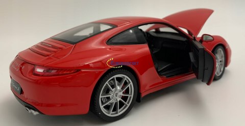 PORSCHE 911 Carrera S red MODEL METAL WELLY 1:24 PORSCHE 911 Carrera S red MODEL METAL WELLY 1:24