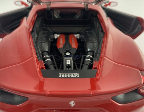 FERRARI 488 GTB red duży model 1:18 Bburago 16008 FERRARI 488 GTB red duży model 1:18 Bburago 16008