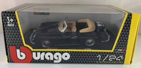 Porsche 356 B cabriolet 1:24 black Bburago 22078 Porsche 356 B cabriolet 1:24 black Bburago 22078