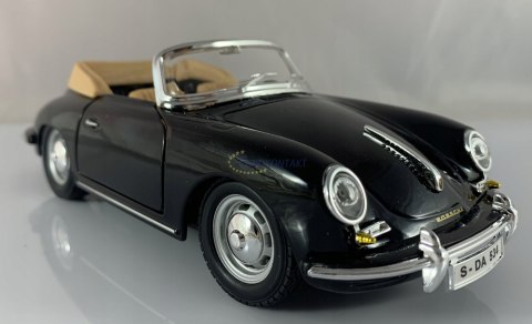 Porsche 356 B cabriolet 1:24 black Bburago 22078 Porsche 356 B cabriolet 1:24 black Bburago 22078