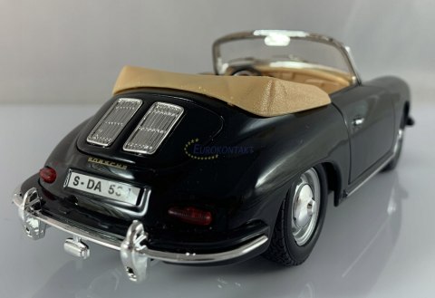 Porsche 356 B cabriolet 1:24 black Bburago 22078 Porsche 356 B cabriolet 1:24 black Bburago 22078