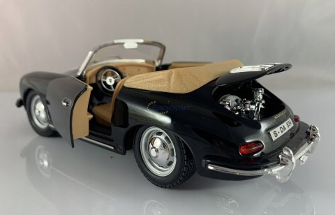 Porsche 356 B cabriolet 1:24 black Bburago 22078 Porsche 356 B cabriolet 1:24 black Bburago 22078