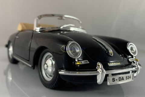 Porsche 356 B cabriolet 1:24 black Bburago 22078 Porsche 356 B cabriolet 1:24 black Bburago 22078