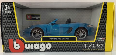 Porsche 718 Boxster 1:24 blue model Bburago 21087 Porsche 718 Boxster 1:24 blue model Bburago 21087