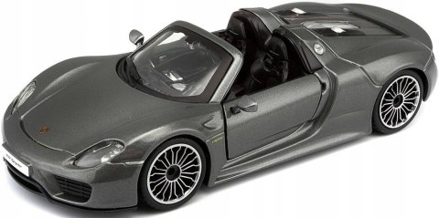 Porsche 918 Spyder grey 1:24 model Bburago 21076 Porsche 918 Spyder grey 1:24 model Bburago 21076