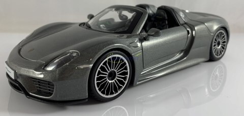 Porsche 918 Spyder grey 1:24 model Bburago 21076 Porsche 918 Spyder grey 1:24 model Bburago 21076