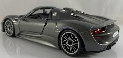 Porsche 918 Spyder grey 1:24 model Bburago 21076 Porsche 918 Spyder grey 1:24 model Bburago 21076