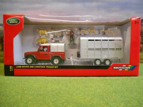Land Rover przyczepa zwierzęta 1:32 Britains 43138 Land Rover przyczepa zwierzęta 1:32 Britains 43138