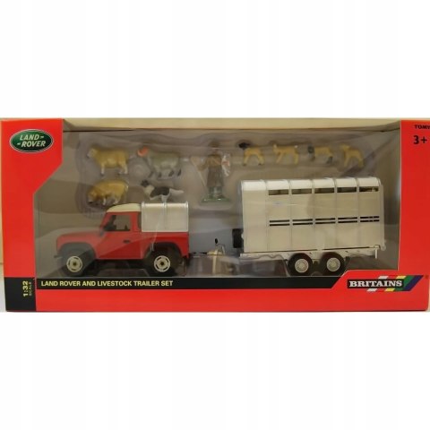 Land Rover przyczepa zwierzęta 1:32 Britains 43138 Land Rover przyczepa zwierzęta 1:32 Britains 43138