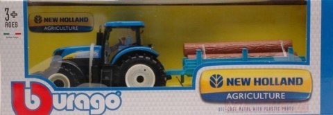 Traktor New Holland T7.315 przyczepa 1:32 BBURAGO Traktor New Holland T7.315 przyczepa 1:32 BBURAGO