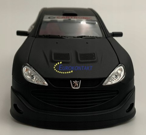 PEUGEOT 206 Tuning black matte model Welly 1:24 PEUGEOT 206 Tuning black matte model Welly 1:24