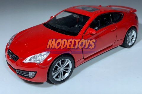 Hyundai Genesis Coupe czerwony 1:34 Welly 43628 Hyundai Genesis Coupe czerwony 1:34 Welly 43628