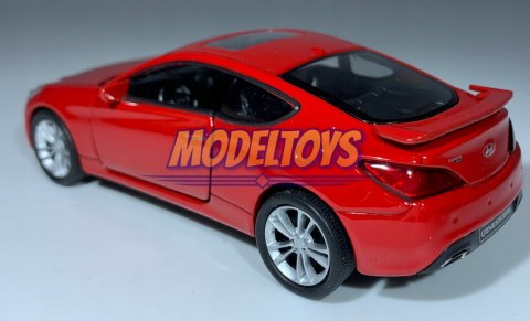 Hyundai Genesis Coupe czerwony 1:34 Welly 43628 Hyundai Genesis Coupe czerwony 1:34 Welly 43628