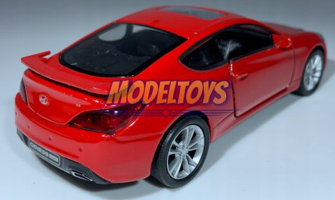 Hyundai Genesis Coupe czerwony 1:34 Welly 43628 Hyundai Genesis Coupe czerwony 1:34 Welly 43628