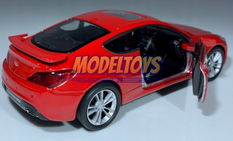 Hyundai Genesis Coupe czerwony 1:34 Welly 43628 Hyundai Genesis Coupe czerwony 1:34 Welly 43628
