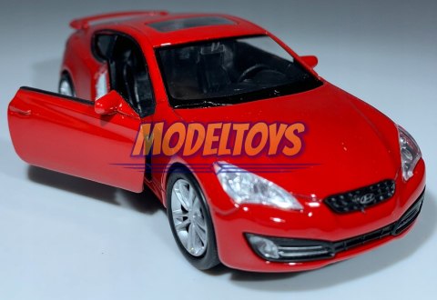 Hyundai Genesis Coupe czerwony 1:34 Welly 43628 Hyundai Genesis Coupe czerwony 1:34 Welly 43628
