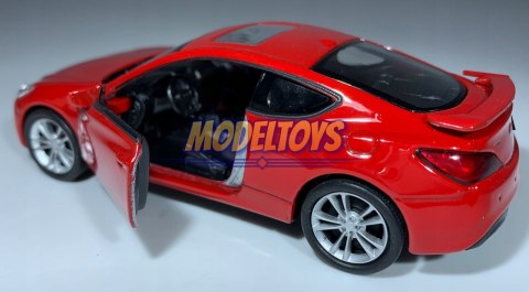 Hyundai Genesis Coupe czerwony 1:34 Welly 43628 Hyundai Genesis Coupe czerwony 1:34 Welly 43628