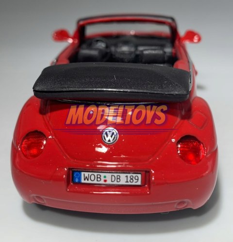 VW New Beetle Convertible red 1:34 Welly 42352F VW New Beetle Convertible red 1:34 Welly 42352F
