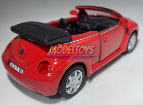 VW New Beetle Convertible red 1:34 Welly 42352F VW New Beetle Convertible red 1:34 Welly 42352F