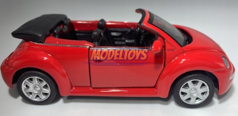 VW New Beetle Convertible red 1:34 Welly 42352F VW New Beetle Convertible red 1:34 Welly 42352F