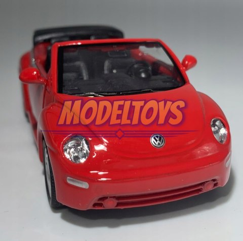 VW New Beetle Convertible red 1:34 Welly 42352F VW New Beetle Convertible red 1:34 Welly 42352F