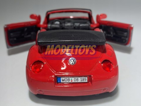 VW New Beetle Convertible red 1:34 Welly 42352F VW New Beetle Convertible red 1:34 Welly 42352F