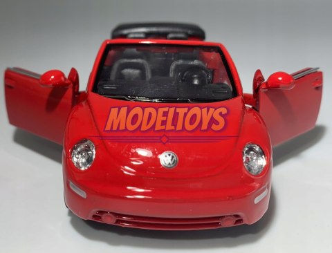 VW New Beetle Convertible red 1:34 Welly 42352F VW New Beetle Convertible red 1:34 Welly 42352F
