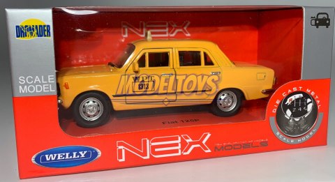 FIAT 125p żółty TAXI 1:34 Welly 42399 FIAT 125p żółty TAXI 1:34 Welly 42399