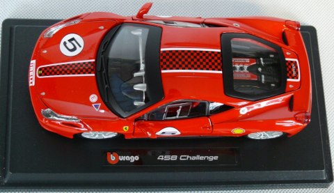 FERRARI 458 Challenge #5 red model Bburago 26302 FERRARI 458 Challenge #5 red model Bburago 26302