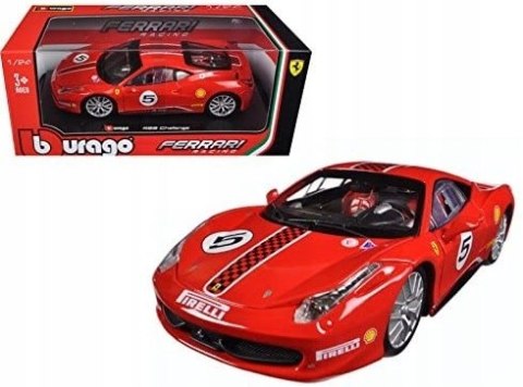 FERRARI 458 Challenge #5 red model Bburago 26302 FERRARI 458 Challenge #5 red model Bburago 26302