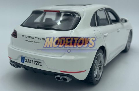 Porsche Macan white 1:24 model Bburago 21077 SUV Porsche Macan white 1:24 model Bburago 21077 SUV