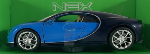 BUGATTI Chiron blue MODEL METAL WELLY 1:24 BUGATTI Chiron blue MODEL METAL WELLY 1:24