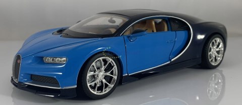 BUGATTI Chiron blue MODEL METAL WELLY 1:24 BUGATTI Chiron blue MODEL METAL WELLY 1:24