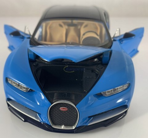 BUGATTI Chiron blue MODEL METAL WELLY 1:24 BUGATTI Chiron blue MODEL METAL WELLY 1:24