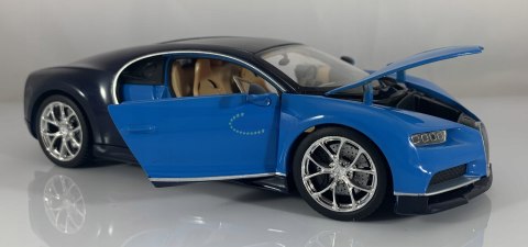 BUGATTI Chiron blue MODEL METAL WELLY 1:24 BUGATTI Chiron blue MODEL METAL WELLY 1:24
