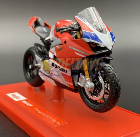 DUCATI Panigale V4 S Corse podstawka 1:18 Maisto DUCATI Panigale V4 S Corse podstawka 1:18 Maisto