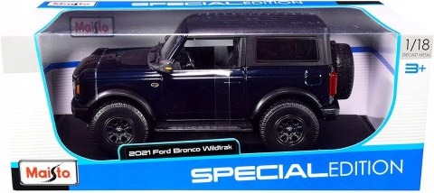 FORD Bronco WILDTRAK 2021 1:18 model Maisto 31456 FORD Bronco WILDTRAK 2021 1:18 model Maisto 31456