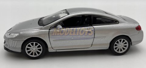 Peugeot 407 Coupe srebrny 1:34 Welly 42368F Peugeot 407 Coupe srebrny 1:34 Welly 42368F