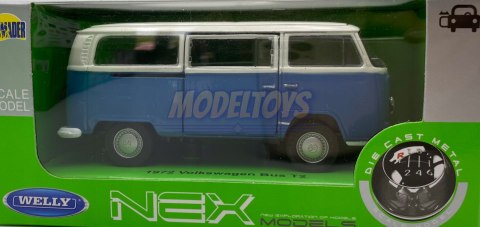 Volkswagen T2 Bus 1972 niebieski 1:34 Welly 42347F Volkswagen T2 Bus 1972 niebieski 1:34 Welly 42347F