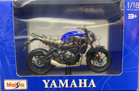 YAMAHA MT-07 2018 model na podstawce 1:18 Maisto YAMAHA MT-07 2018 model na podstawce 1:18 Maisto