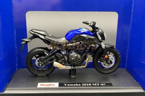 YAMAHA MT-07 2018 model na podstawce 1:18 Maisto YAMAHA MT-07 2018 model na podstawce 1:18 Maisto