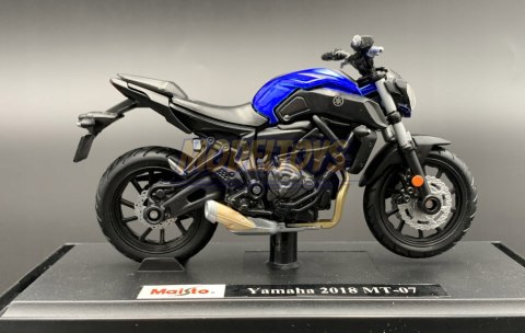 YAMAHA MT-07 2018 model na podstawce 1:18 Maisto YAMAHA MT-07 2018 model na podstawce 1:18 Maisto