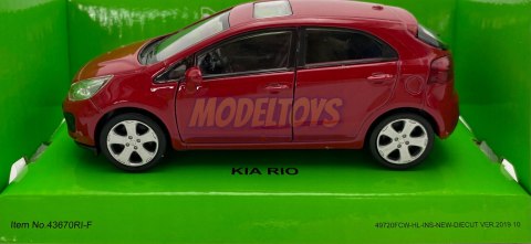 KIA Rio czerwona 1:34 Welly 43670RI-F KIA Rio czerwona 1:34 Welly 43670RI-F