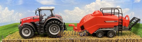 Traktor Massey Ferguson 8740S prasa BBURAGO Traktor Massey Ferguson 8740S prasa BBURAGO